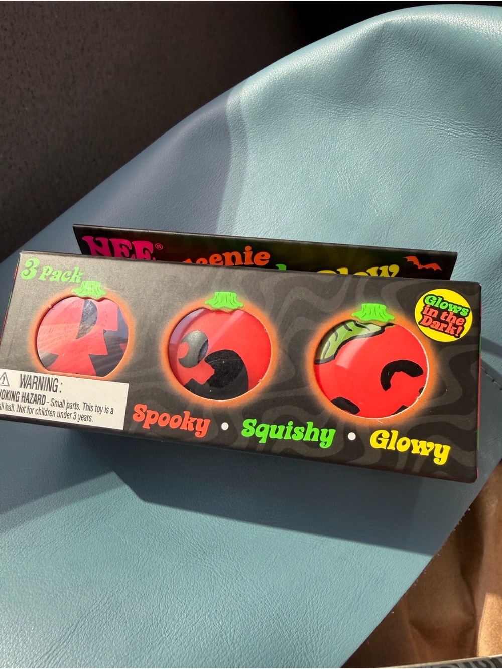 Needoh Pumpkin Squishy Toy 3-Pack - Spooky Glow new and authentic